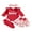Red Letter, variant on Suealasg Infant Baby Girl Valentines Day Outfit Ruffle Long Sleeve Romper Heart Layered Ruffle Shorts Bow Headband Socks 4Pcs Newborn Spring Clothes