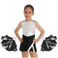 thumbnail image 1 of YONGHS Kids Girls Cheerleading Halloween Outfits Sequins Dance Dress+Shorts+Pom Poms, 1 of 6