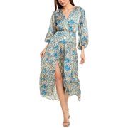 Maje womens Maxi Dress, T36, Blue
