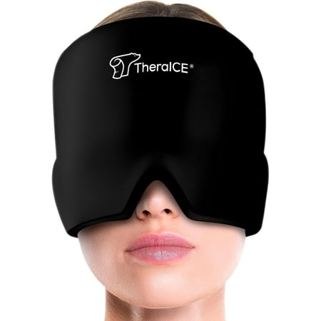 TheraICE Migraine Relief Cap, Hot and Cold Gel Therapy, Headache Ice Pack Mask, Tension and Stress