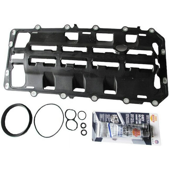 Lower Engine Oil Pan Gasket and Windage Tray Gasket Set - Compatible with 2011 - 2016 Ford Mustang 5.0L V8 2012 2013 2014 2015