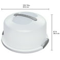 thumbnail image 2 of Sterilite Cake Server, Latching Lid with Handle, Easy to Store, Transport and Serve, White, Pack of 4, 2 of 7