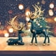 thumbnail image 3 of Adornos navideños, artesanías de resina navideña, estilo europeo y americano, decoración del hogar, galvanoplastia, pareja de ciervos, sala de estar, mueble de TV, muebles para el hogar, colgante., 3 of 5
