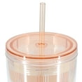 thumbnail image 4 of Gibson Home Mr. Coffee Euphoria Modern Tumbler with Polypropylene Lid and Straw, 23 Oz, Orange, Double Walled, Drinkware and Accessories, 4 of 6