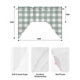 thumbnail image 6 of Green Farmhouse Kitchen Swag Valances for Windows, Buffalo Plaid Check Lattice White Grid Swag Valances Curtains for Living Room, Rod Pocket Window Treatments for Bathroom, Bedroom, Cafe, 56"x36", 6 of 6