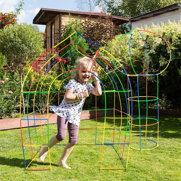 PicassoTiles 400PCS Straw Construction Building Set, STEM