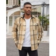 thumbnail image 3 of COOFANDY Men's Shirt Casual Flannel Shirts Long Sleeve Fall Shirt Jackets, 3 of 6