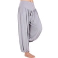 thumbnail image 4 of SAYFUT Women's Super Soft Yoga Pilates Pants Harem Hippie Palazzo Wide Leg Long Loose Baggy Casual Trousers, 4 of 9