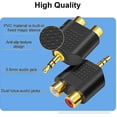 thumbnail image 5 of Splitter Adapter - Gold Plated 3.5mm Male Stereo to 2 RCA Female Jack Y Plug Audio Converter (2pcs, Gold), 5 of 5