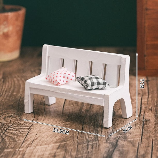 Mini adornos de madera para comestibles, silla, fondo para fotografía, accesorios de madera, mini muebles pequeños
