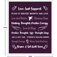 thumbnail image 2 of Inspirational Gifts for Women Reversible Sherpa Fleece Healing Thoughts Throw Blanket Soft & Warm Get Well Soon Cancer Gifts for Women with Inspirational Positive, Mom Gifts (50"x60", Purple), 2 of 6