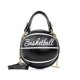 thumbnail image 1 of Bolso de baloncesto para mujer, bolso bandolera con forma de balón de baloncesto, bolso de mano pequeño de un solo hombro de piel sintética, bolso redondo., 1 of 5