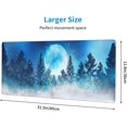 thumbnail image 6 of Large Gaming Mouse Pad, Mouse Pads for Wireless Mouse with Cute Funny Dark Forest Winter for Gifts, XL Big Full Desk Mousepad Keyboard with Nonslip Base, (Blue, 31.5*11.8 Inch), 6 of 6