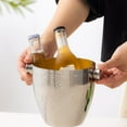 thumbnail image 5 of Kraoden 5in Wine Chiller Bucket, Stainless Steel Double Wall Wine Cooler Bucket, Keeps Cold for Hours Wine Bottle Cooler Chiller Insulated Champagne Beer Ice Bucket, 5 of 7
