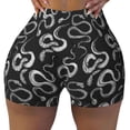 thumbnail image 2 of Picia Snake Printed Workout Shorts for Women Seamless Scrunch Butt Lifting High Waisted Yoga Gym Booty Running Moisture-wicking Short Pants-Small, 2 of 9