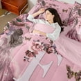 thumbnail image 4 of Erosebridal Ensemble de Literie Romantique à Roses Format Double, Literie Lettre Initiale F Format Double, Ensemble de Lit Réversible Princesse de Conte de Fées, Déco de Chambre Respirante, 7 Pcs, 4 of 6
