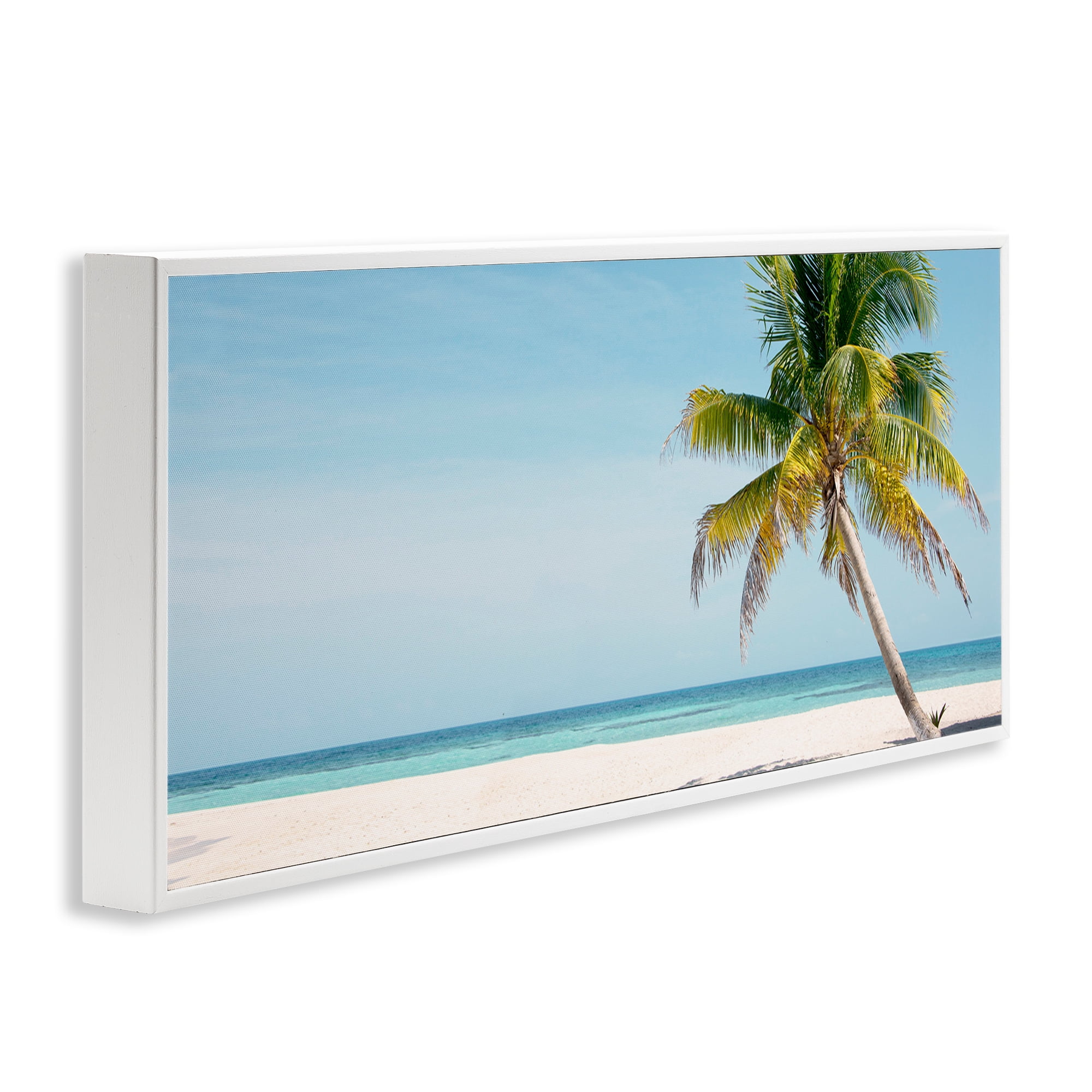 Stupell Industries Tropical Island Palm Tree White Framed Giclee Art, design by Danita Delimont