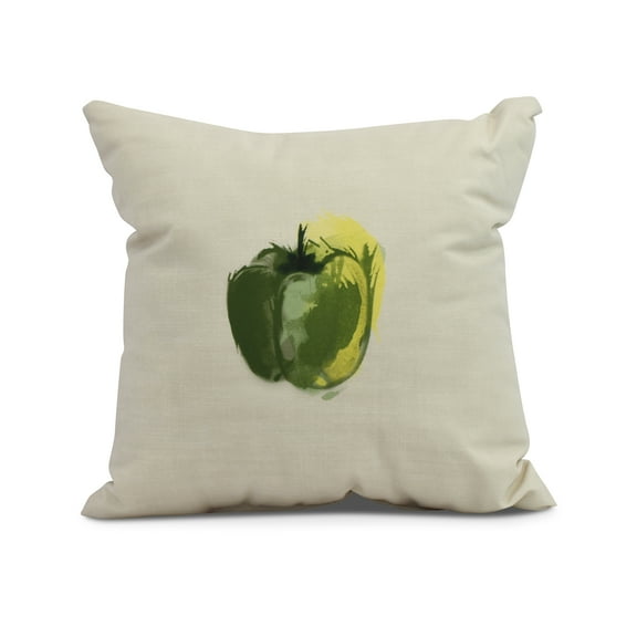 Simply Daisy, 16" x 16" Pepper Outdoor Pillow, Green