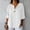 White-b, variant on Tsesme 3/4 Sleeve Shirts for Women Button down V-Neck Summer Linen T-Shirt Casual Loose Basic Tops 2026