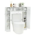 thumbnail image 3 of GVN Over The Toilet Bathroom Cabinet with Adjustable Shelves and Paper Holder, Bathroom Over Toilet Storage, 3 of 8