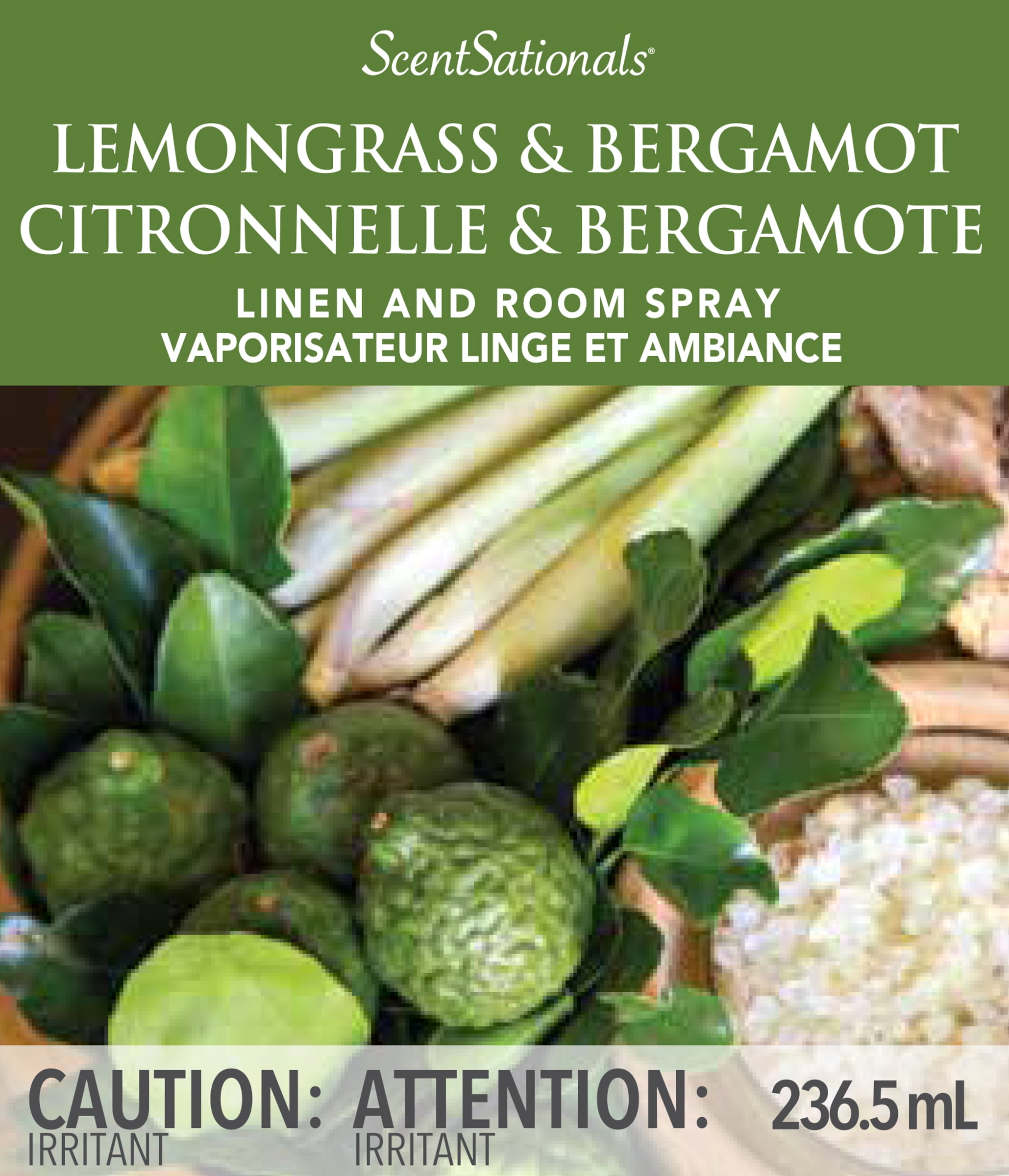 Scentsationals Room Spray Lemongrass & Bergamot