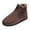 Brown, variant on Womens Rhinestones Snow Boots Fashion Winter Warm Fleece Lined Suede Glitter Platform Chelsea Ankle Booties Black Size 6