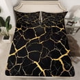 thumbnail image 2 of Manfei Marble Watercolor 4pcs Bed Sheets,Tie Dye King Sheets,Gold Metallic Super Cozy Sheet Set,Lightweight Marbling Room Decoration, 2 of 7