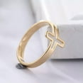 thumbnail image 4 of Stainless Steel Cross Ring Sideway Adjustable Faith Inspirational Jewelry, 4 of 9