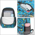 thumbnail image 4 of Monster Cartoon Truck Blue Pattern 17" School Backpacks for Teens,Waterproof Oxford Fabric,S-Shape Padded Straps for School,Travel,Hiking,Camping, 4 of 6