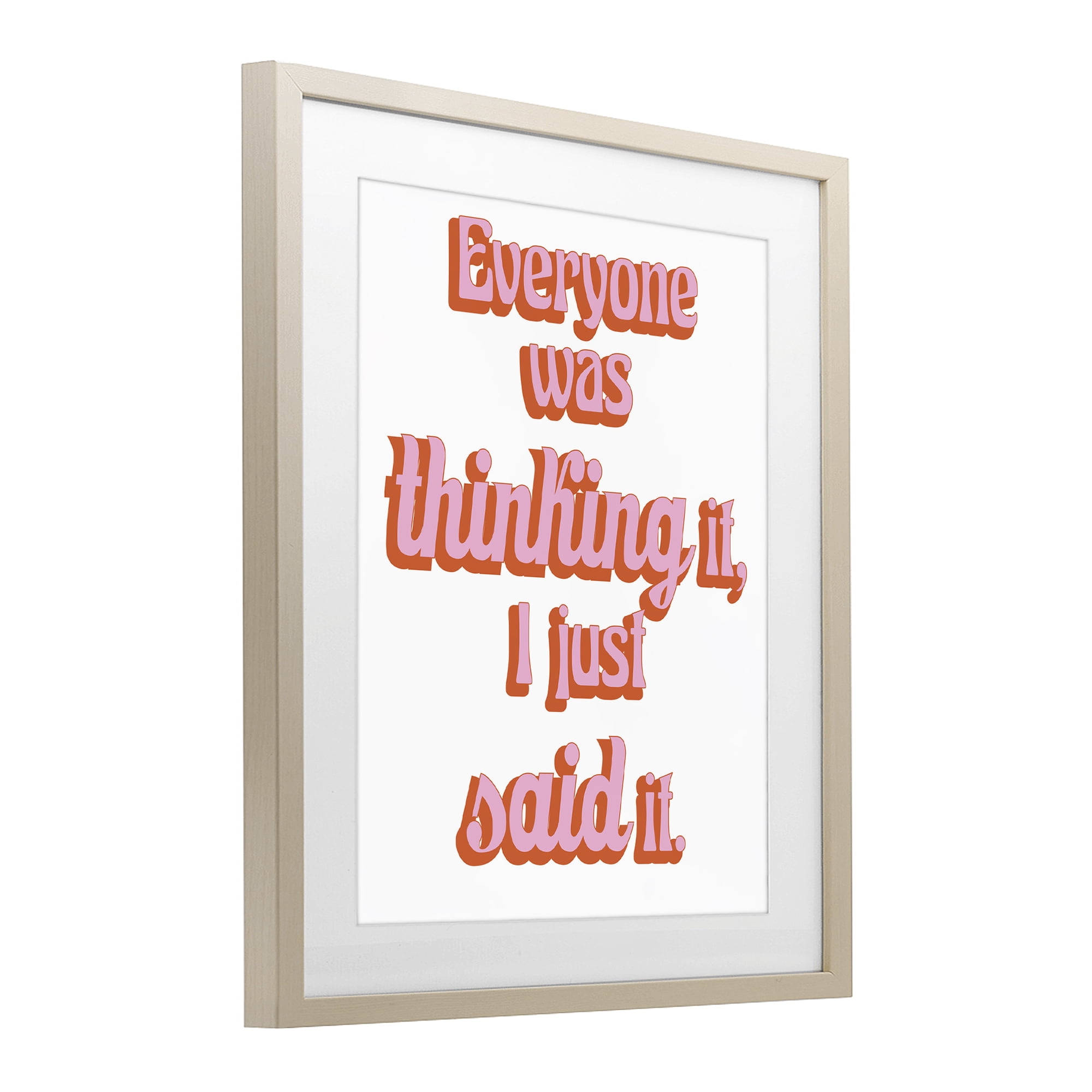 Stupell Industries Everyone Was Thinking It Birch Framed Print Under Glass, design by Elizabeth Medley