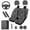 Cool Skull, variant on Halloween Skulls Car Seat Covers Full Set 14 Pcs with Auto Center Console Pad Steering Wheel Cover Seat Belt Pad Cover Cars Headrest Covers for Cars Sedans and SUVs