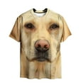 thumbnail image 2 of Afuyipoi Graphic T-shirts for Men, Funny Dog Print Short Sleeve Round Neck Summer Tee Tops Beige L, 2 of 9