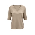 thumbnail image 5 of YDTUYT Half Sleeve T Shirts for Women,Half Sleeve Tops,Quarter Sleeve Tops for Women,Summer V Neck Tops Casual Slim Fit Basic Tee Lightweight Pullover Top Spring Trendy Daily Wear,Elbow Length Tops, 5 of 9