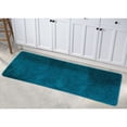 thumbnail image 2 of mDesign Non-Slip Microfiber Polyester Rug, 60" x 21", Heathered Deep Teal Blue, 2 of 7