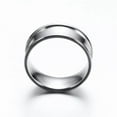thumbnail image 3 of 316L Stainless Steel Polished Ring Men's Gift 8MM Silver Band for Male Size 7-12, 3 of 9