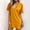 Yellow, variant on Summer Dresses for Women Under $10 Free Shipping Short Sleeve Round Neck Mid-length Solid Color Dress