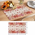 thumbnail image 6 of Red Leaf Placemats Set of 6 Fall Plant Country Vintage Watercolor Beige Place Mats Indoor Wipeable Table Mats Washable Cloth Dining Table Placemats for Kitchen Holiday Party Home Decor 13x19 Inch, 6 of 9