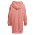 thumbnail image 3 of XVJRHAK Womens Casual Hoodies Dress Fall Long Sleeve Sweatshirt Button Down Drawstring Pullover Top Lightweight Dress (Pink,XXL), 3 of 4