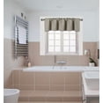 thumbnail image 2 of Gorgeous Home Linen Versatile Half Window Top Valance Tier Straight Curtain Light Blocking 54" wide X 18" long 1pc Taupe Tan, 2 of 5
