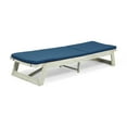 thumbnail image 6 of Cullen Outdoor Acacia Wood Chaise Lounge and Cushion Set, Light Gray and Blue, 6 of 10