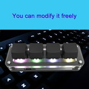 Custom Keyboard 4-Key Mini Mechanical Gaming Keyboard Copy-Paste Gaming Gaming Mini Mechanical Keyboard Self-Programming Settings