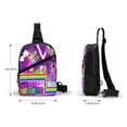 thumbnail image 4 of Lsque Geometry Dash Pattern Chest Package – Foldable Waterproof Chest Bag with Adjustable Shoulder Strap, Double Zipper Compartments & D-Buckle Design, 4 of 7
