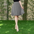 thumbnail image 2 of EDFBUYKRS Female Skirts Flowy Skirts for Women Boho High Knee Skirt Quality Pleated Length Skirt Dancing Womens Adult Skirt, 2 of 4