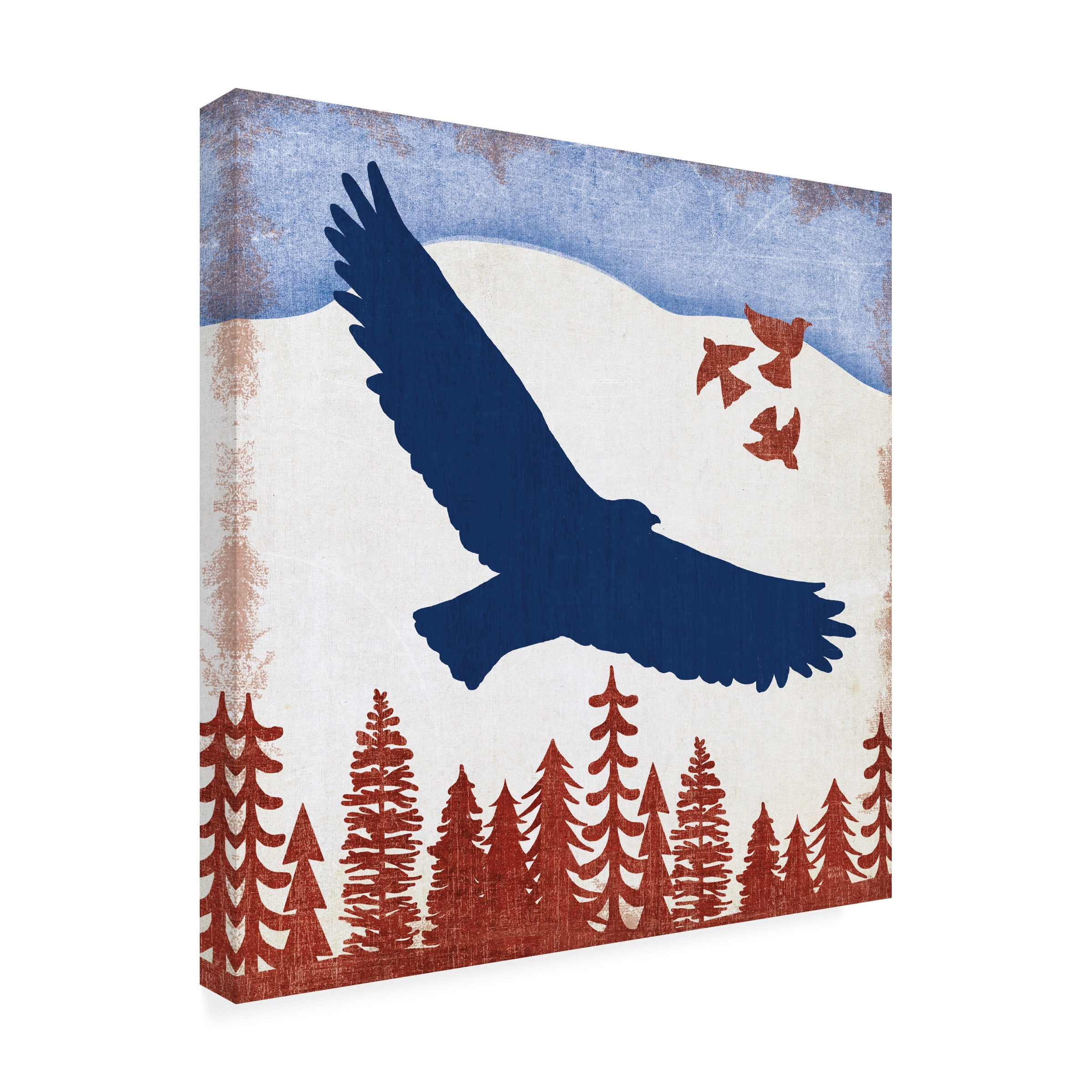 Michael Mullan 'Patriotic Woodland Eagle' Canvas Art