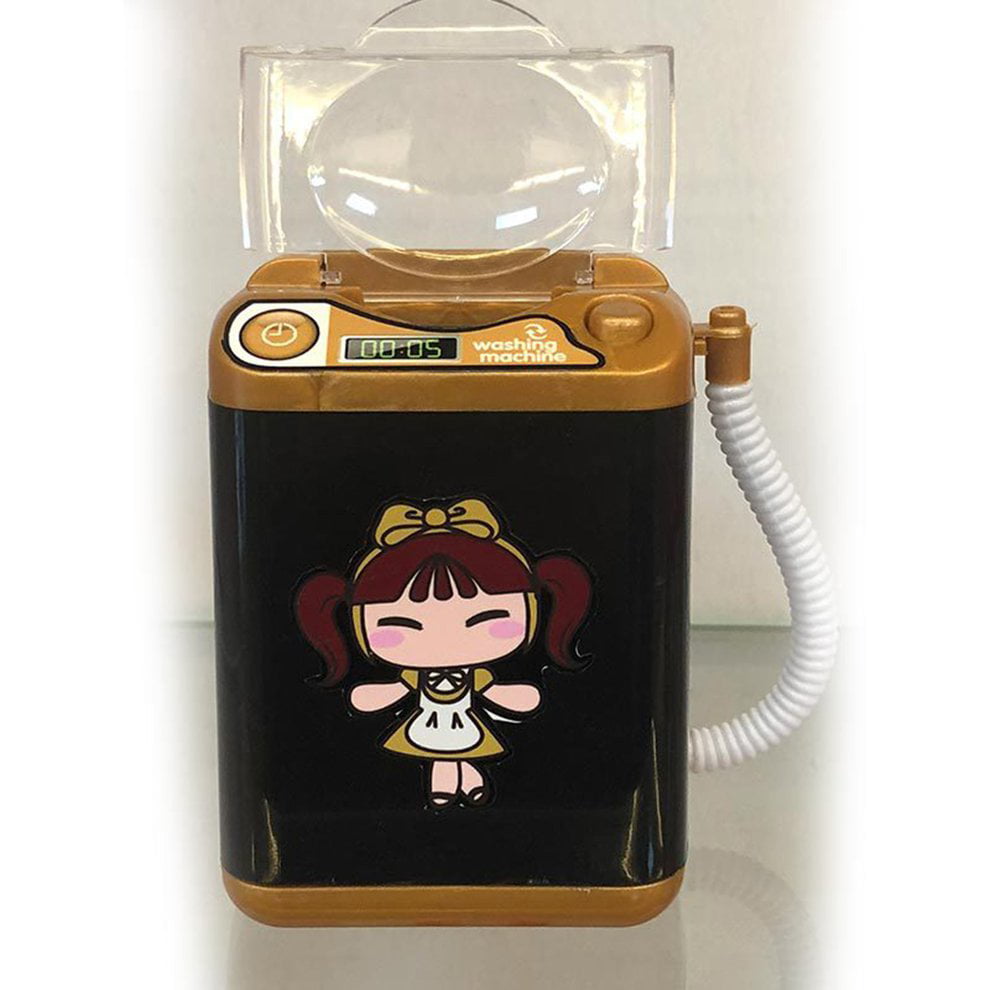 Mini Electric Washing Machine Dollhouse Toy Very Useful Wash Makeup Brushes qwe 