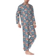 thumbnail image 2 of Wukai Popcorn Men's Long-Sleeve Pajama Set - Comfortable Sleepwear with Button-Down Shirt and Pants-XX-Large, 2 of 6