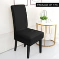 thumbnail image 2 of Unique Bargains High Elasticity Dining Chair Slipcover Black L, 2 of 8
