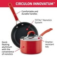 thumbnail image 2 of Circulon Innovatum Aluminum Non-stick 11-Inch Square Sweetheart Griddle, Red, 2 of 5