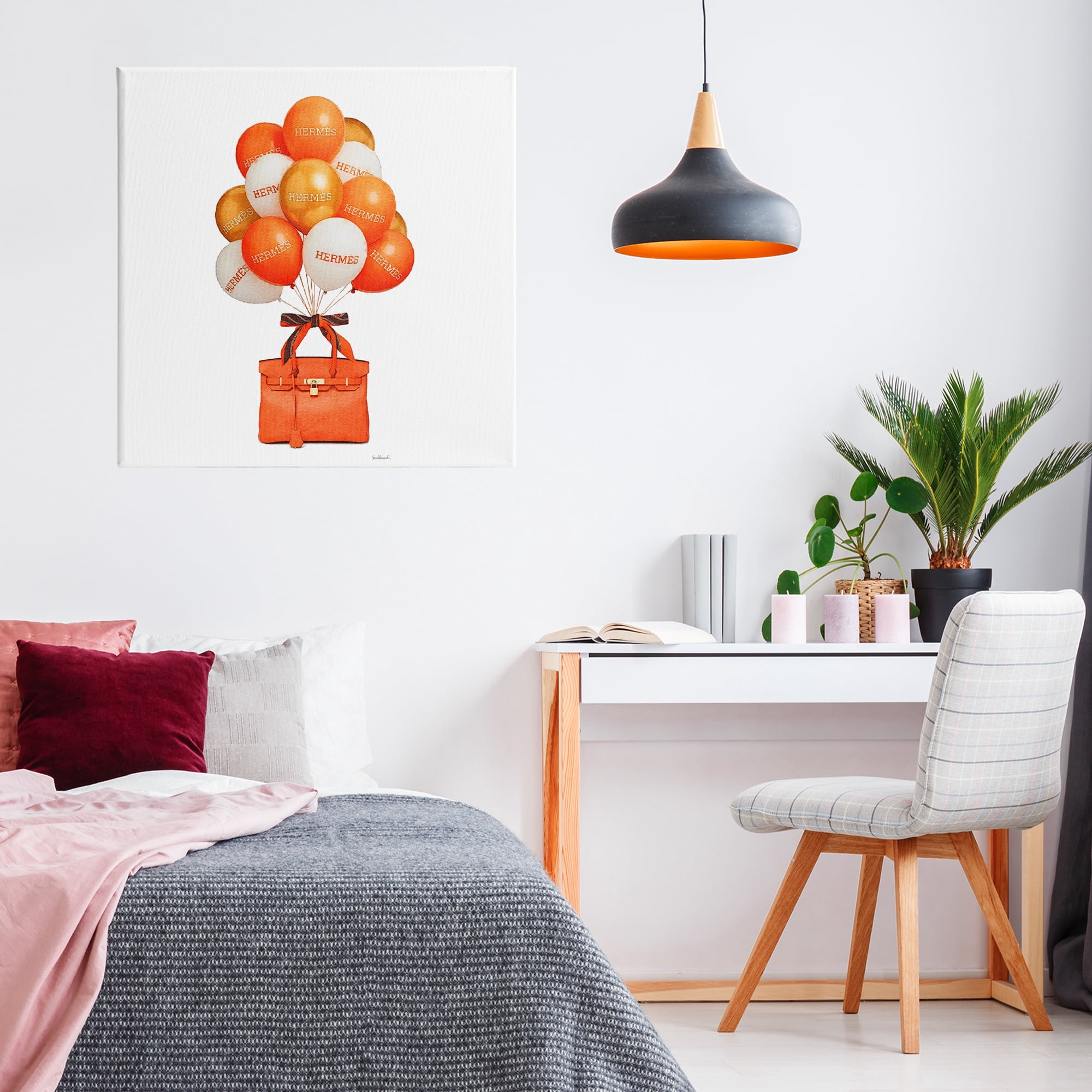 Stupell Industries Orange Handbag & Balloons Canvas Wall Art, design by Amanda Greenwood
