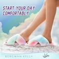 thumbnail image 4 of Bergman Kelly Fuzzy House Slippers for Women, Anti-Slip & Open Toe Scuff Style Home Shoes, Clouds Collection, 4 of 8
